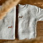 Dackel-Sweatshirt in Grau im Doppelpack für Groß und Klein