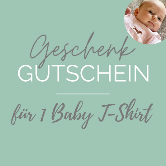 Gutschein für 1 Baby T-Shirt - tierly-Kollektion - Geschenkgutscheine